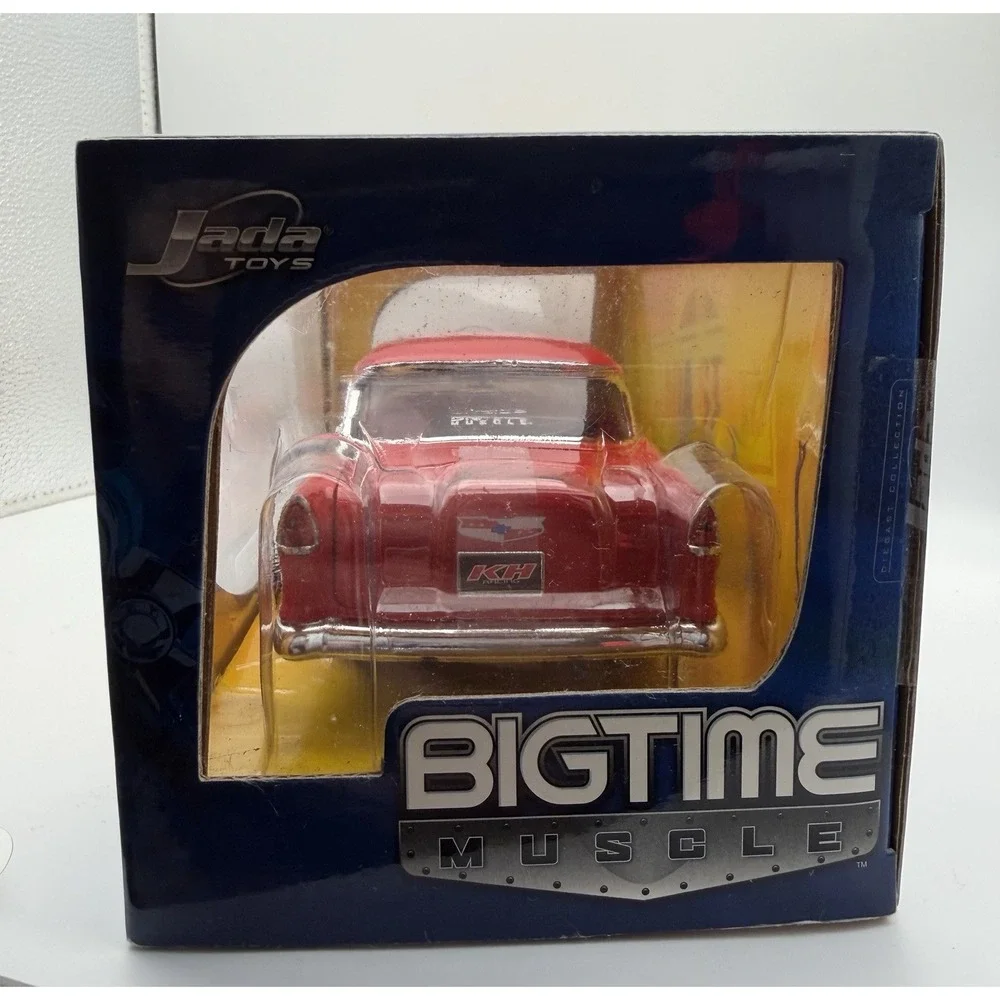 JADA BTM 1955 BEL AIR WITH FLAME 1:24 RED BLOWER BIGTIME MUSCLE NEW IN BOX!